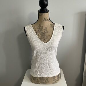 a new day Textured White Tank Top